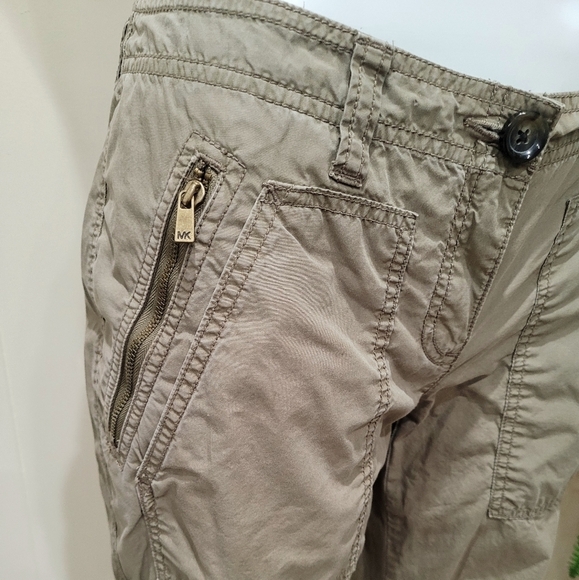 Michael Kors Roll Up Cuff Pocket Khaki Cargo Pants - Picture 6 of 13